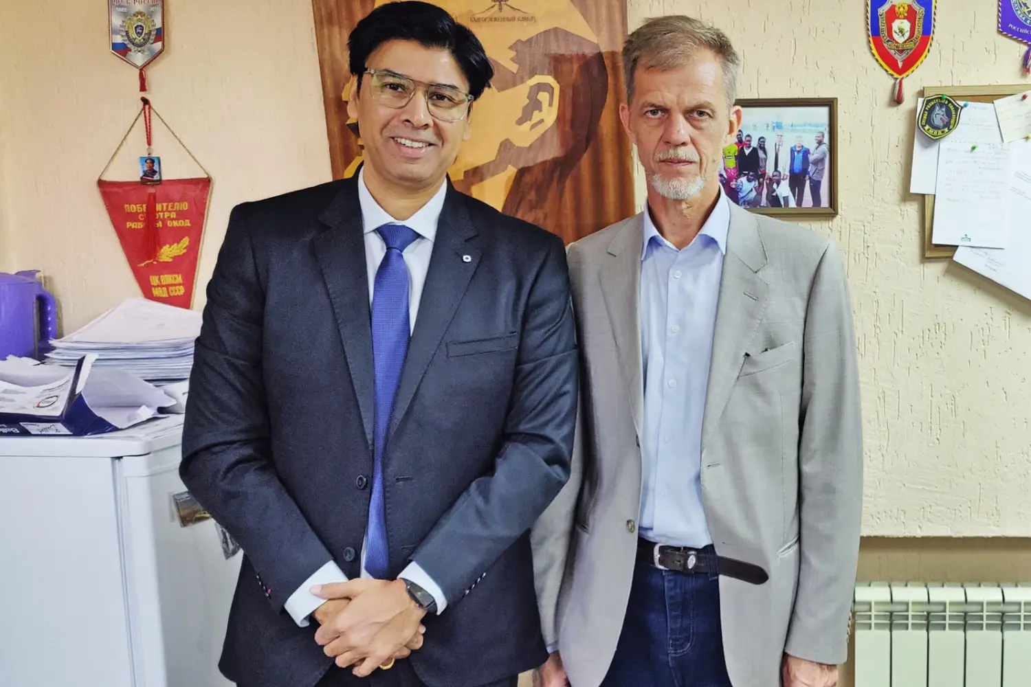 Dr.Amit Kamle meets the Dean of Volgograd State Medical University