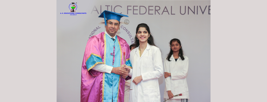 A.K. Educational Consultants Felicitate Aptitude Test Toppers Of Immanuel Kant Baltic Federal University